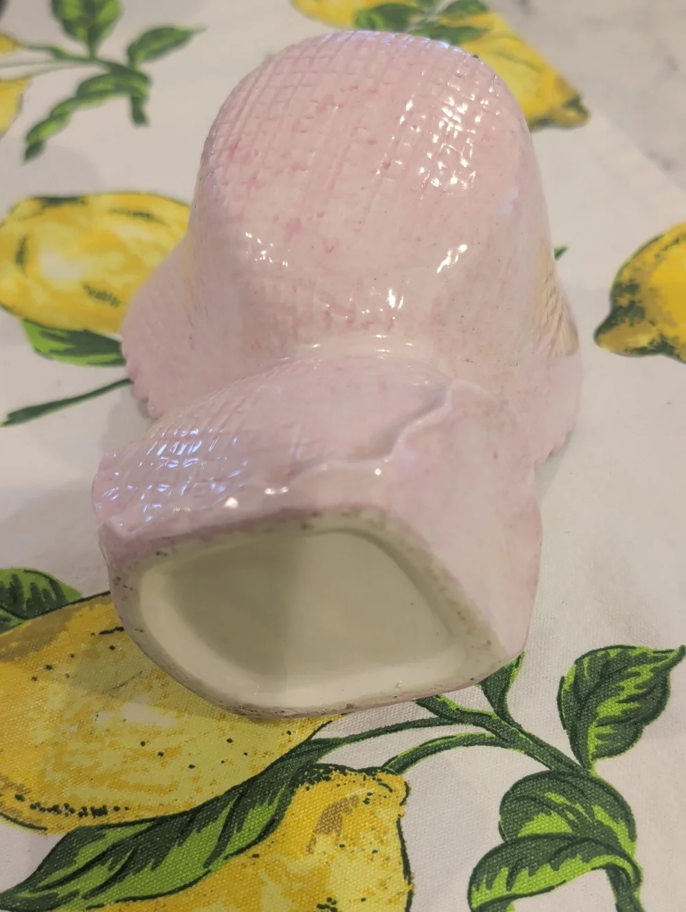Vintage Pink Baby Head Vase - Decorative Ceramic Accent - Picture 4 of 5